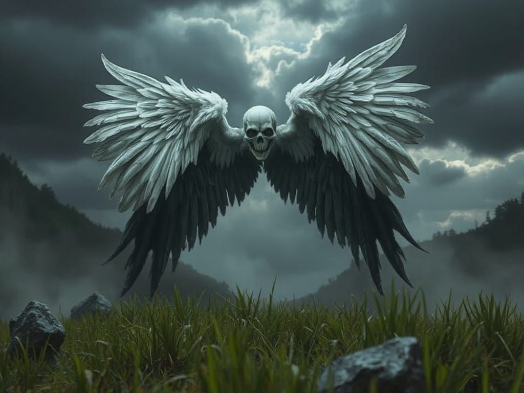 Dark Angel of War in Heavenly Armor
