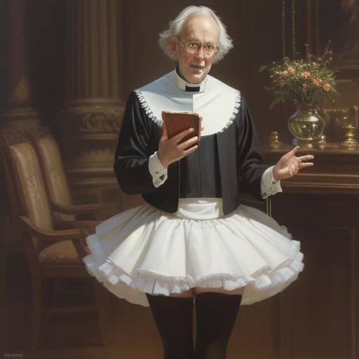 Vicar in Tutu: Oil Painting by Gurney