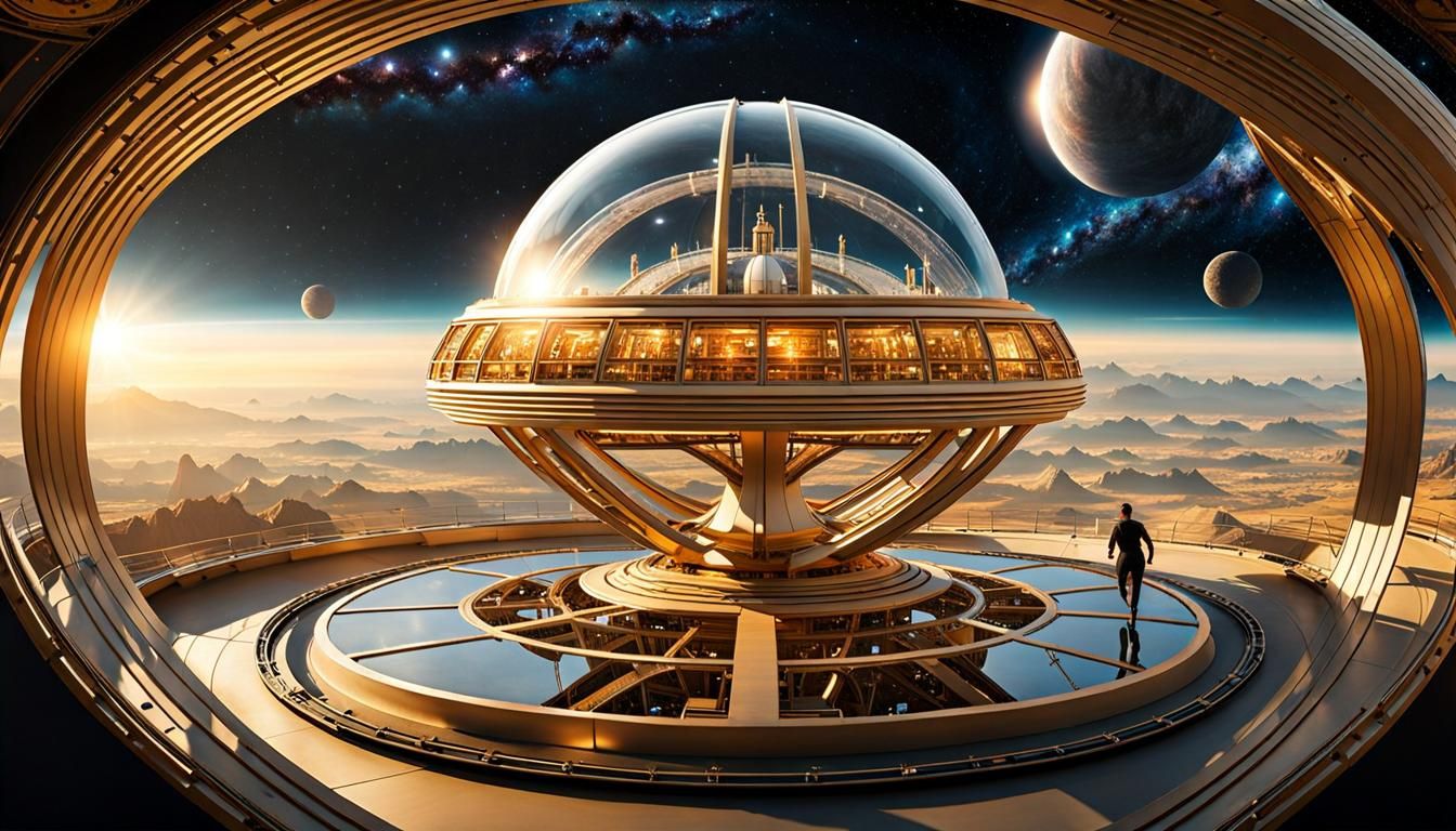 Spaceship Jogging Track with Betelgeuse Supernova