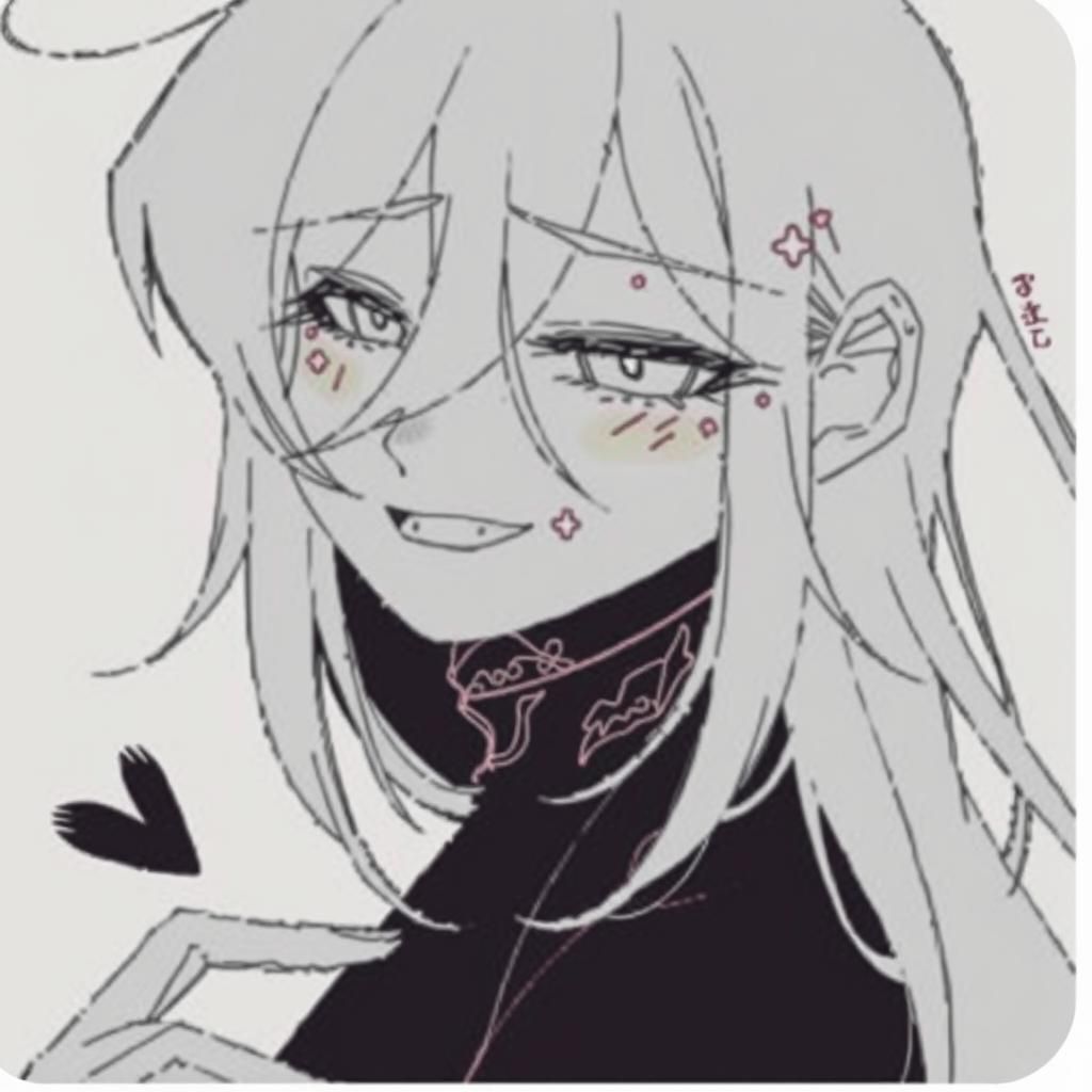 Japanese Manga Illustration of Woman in Kimono