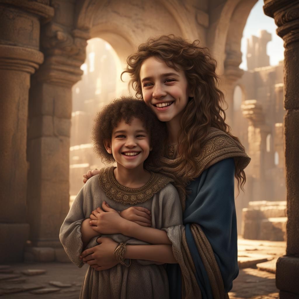 First Century Jewish Girl with Baby