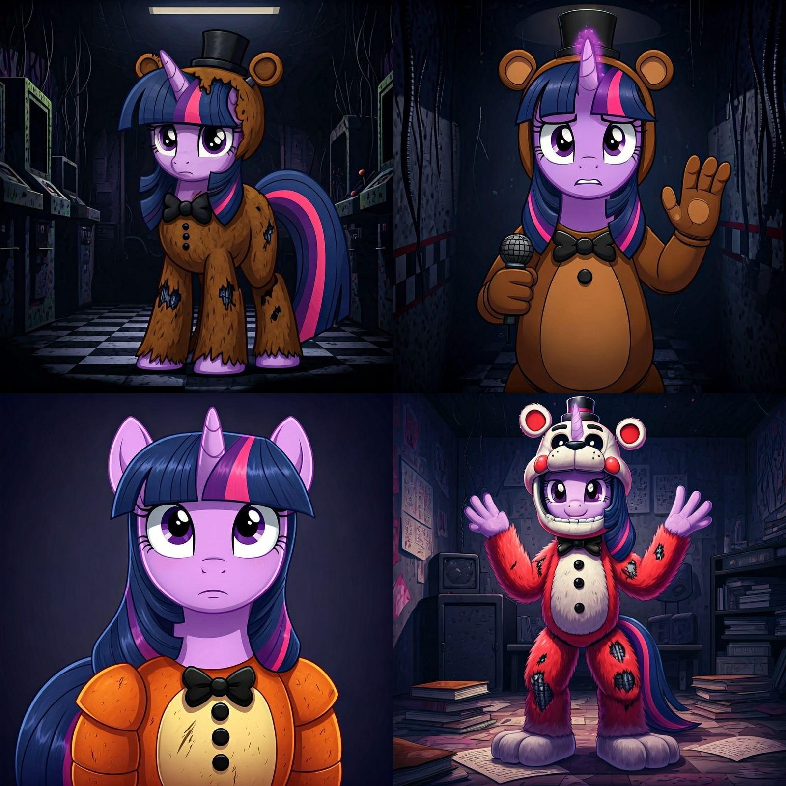 Twilight Sparkle Trapped in Freddy Fazbear Costume