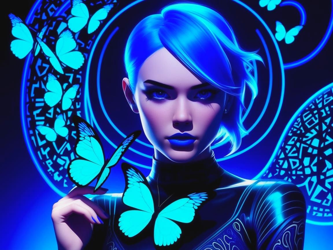 🖼  in SATURATED blue tones !* идеогр. !*