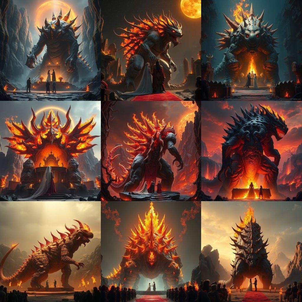 Giant Rock Monster Wields Fire and Poison in Fiery Union