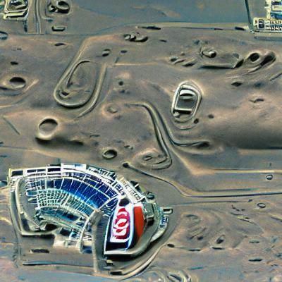 Daytona Speedway on Mars: A Photorealistic Rendering