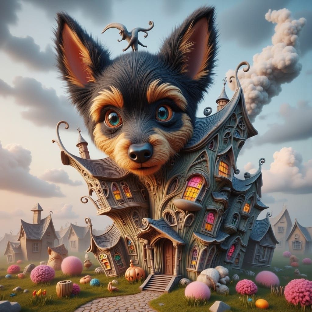 The fairy villages and hidden places dog house