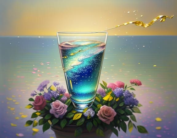 Impressionist Urban Light Shaped Like a Wine Glass