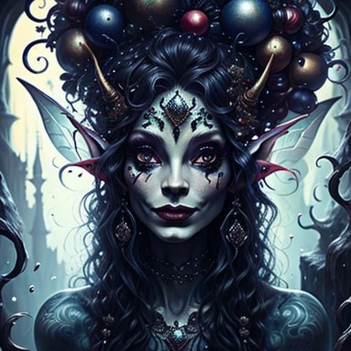 Tattooed Fairy in Creepy Style