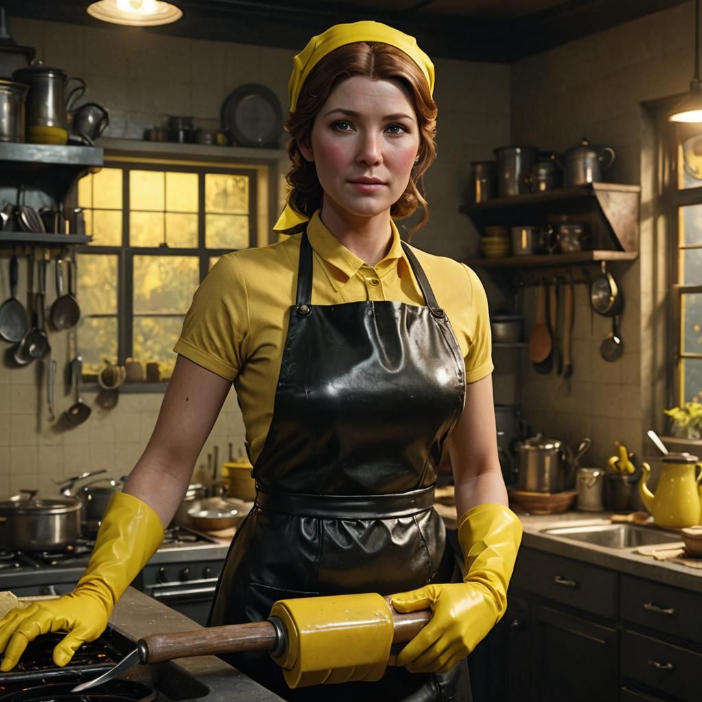 Jewel Staite as 1950s Scullery Maid in 3D