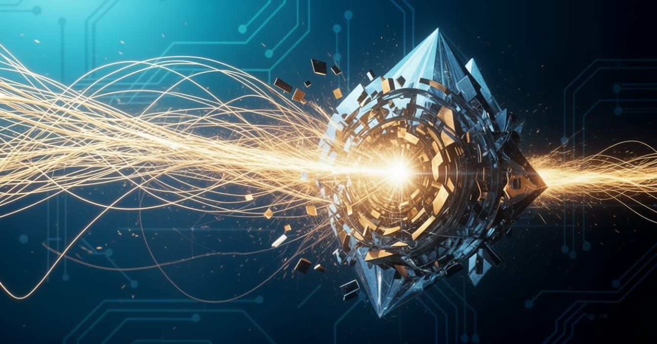 Digital Consciousness Reborn in Abstract Art