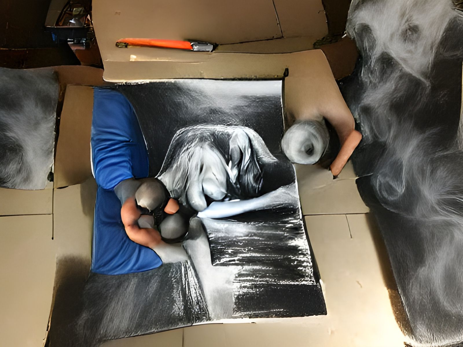 Simple Charcoal Drawing Sketch