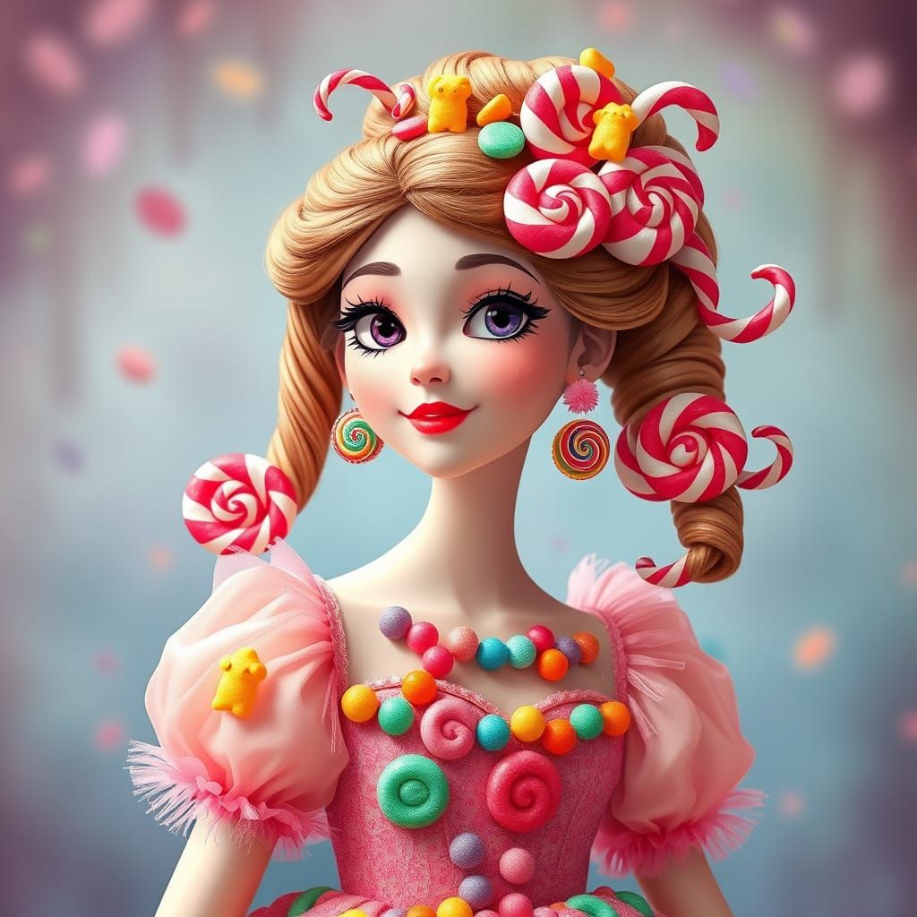 Candy Princess in Whimsical Fantasy Style