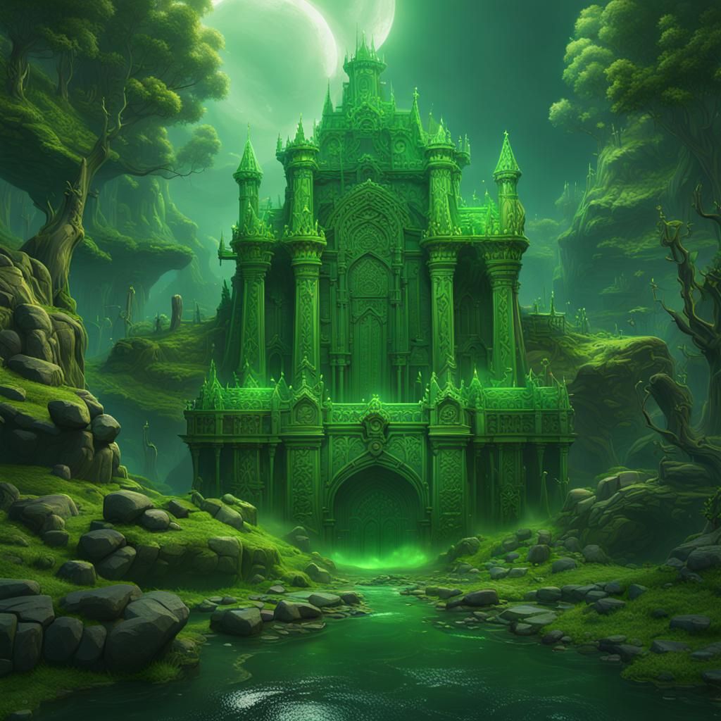 Fantastical Green Hammer Concept Art