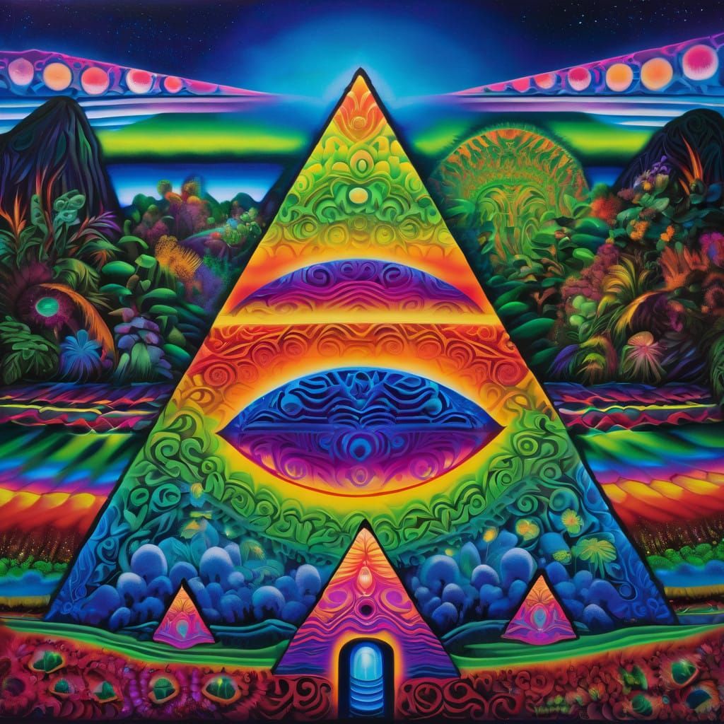 Cosmic Vortex in Iridescent Holographic Effect