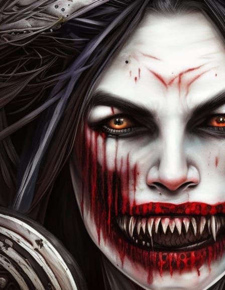 Hyperrealistic Woman with Exaggerated Expression