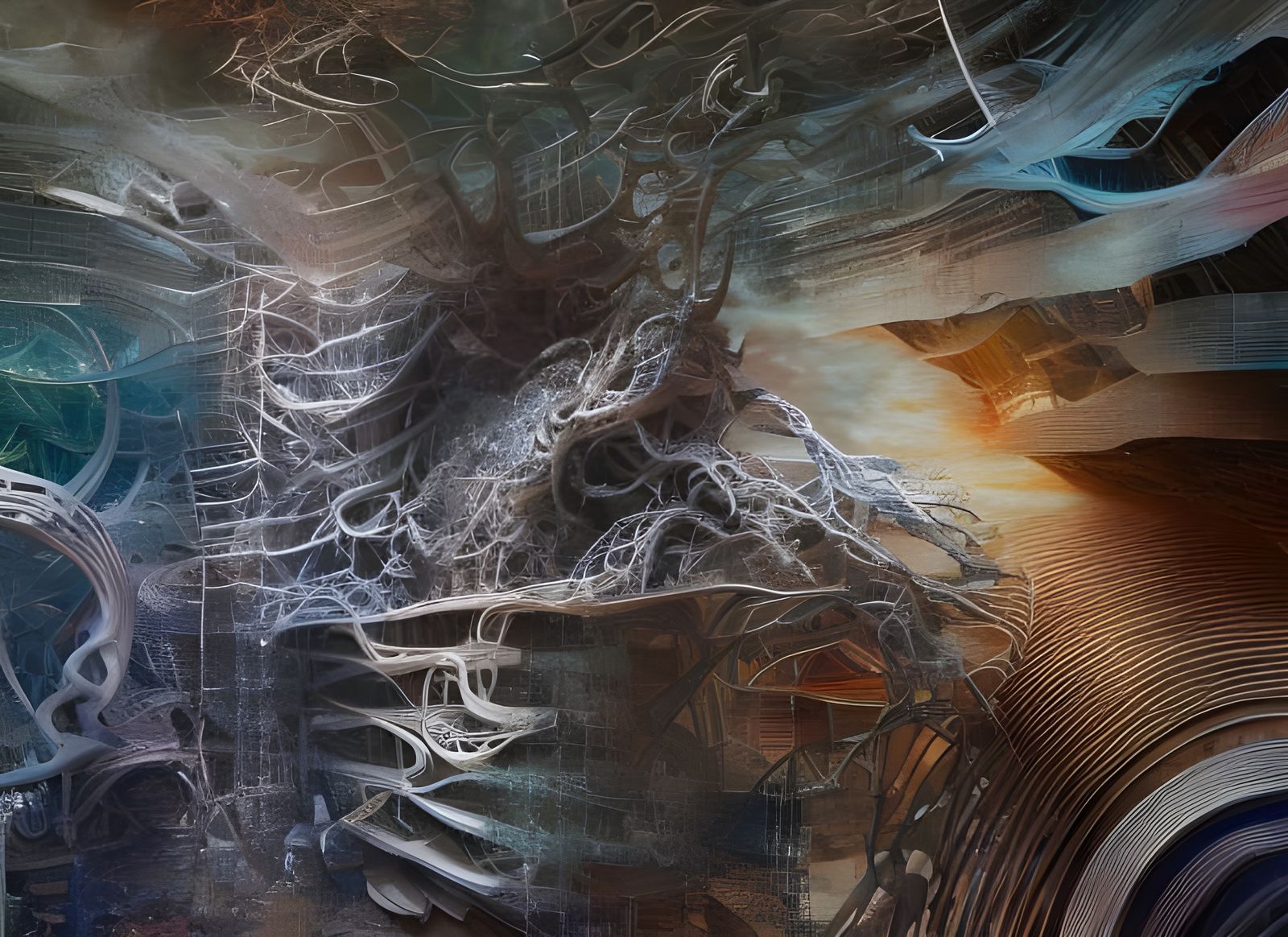 Deconstructed Nervous System: Hyperdetailed Aerial View