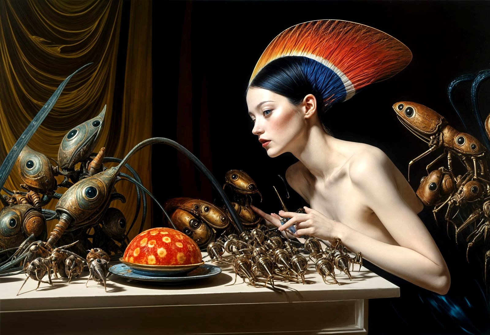 Surreal Alien Portraits in Detailed Matte Painting