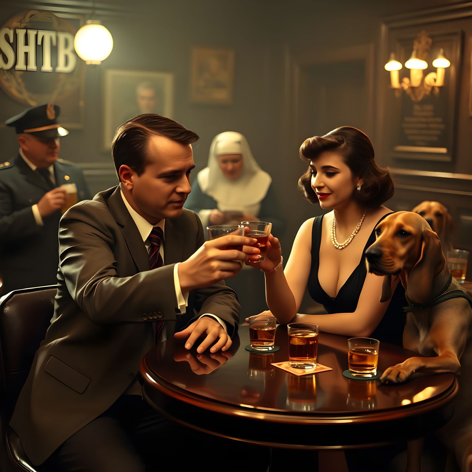 Roaring Twenties Speakeasy Scene in Sharp Focus