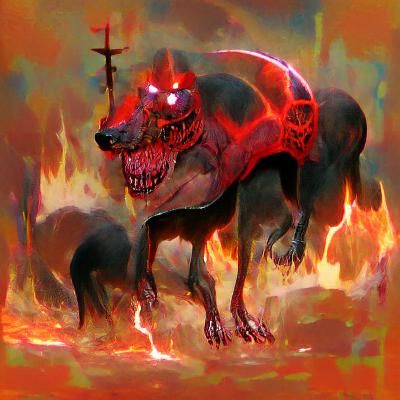 Menacing Hell Hound From the Depths