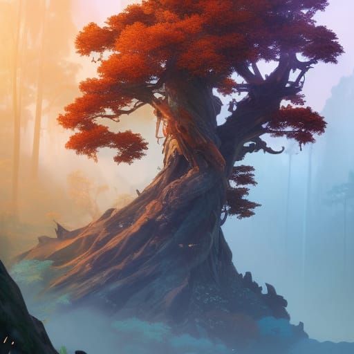 Luminous Avatar Home Tree: Digital Concept Art