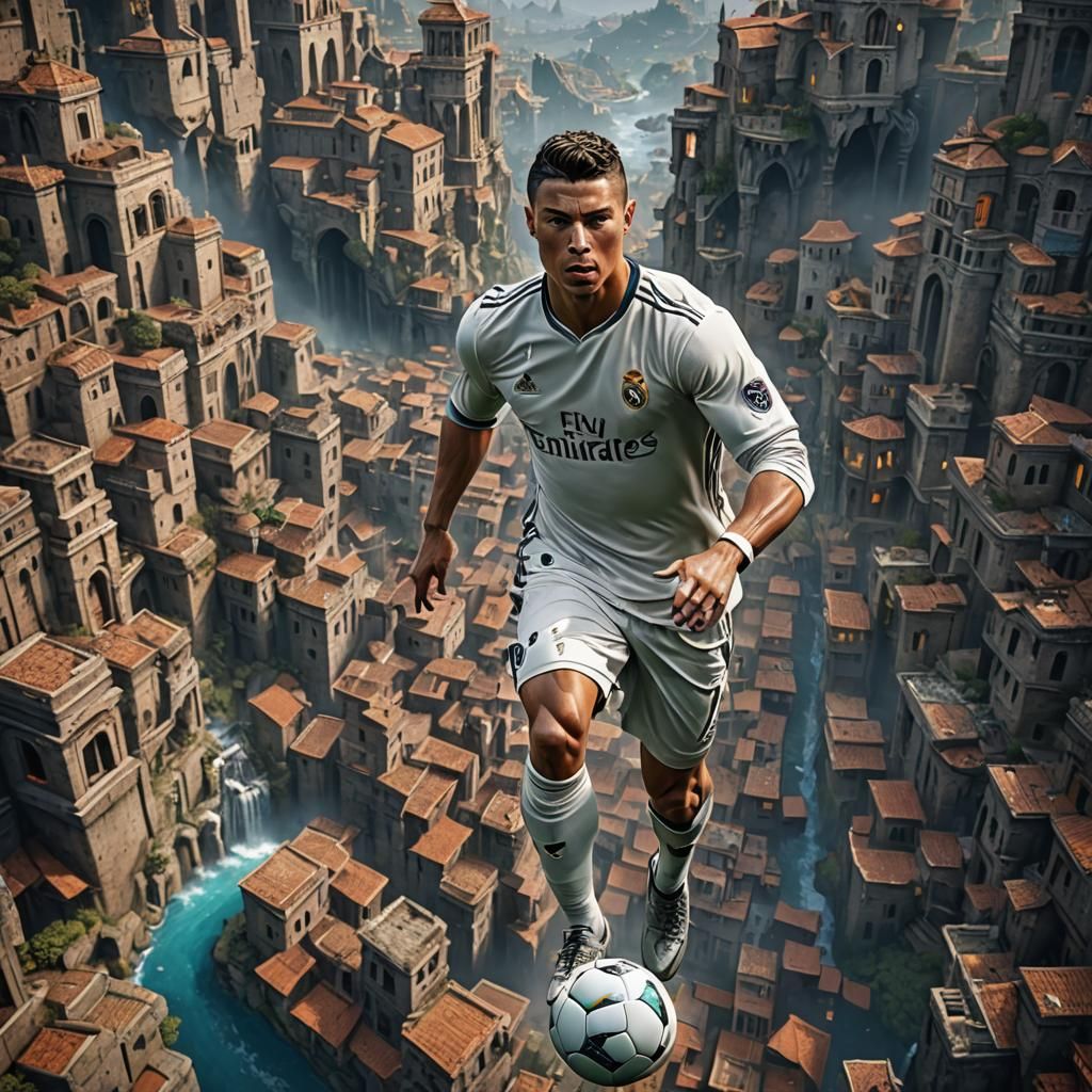 Detailed Matte Painting of Ronaldo in Unreal Engine