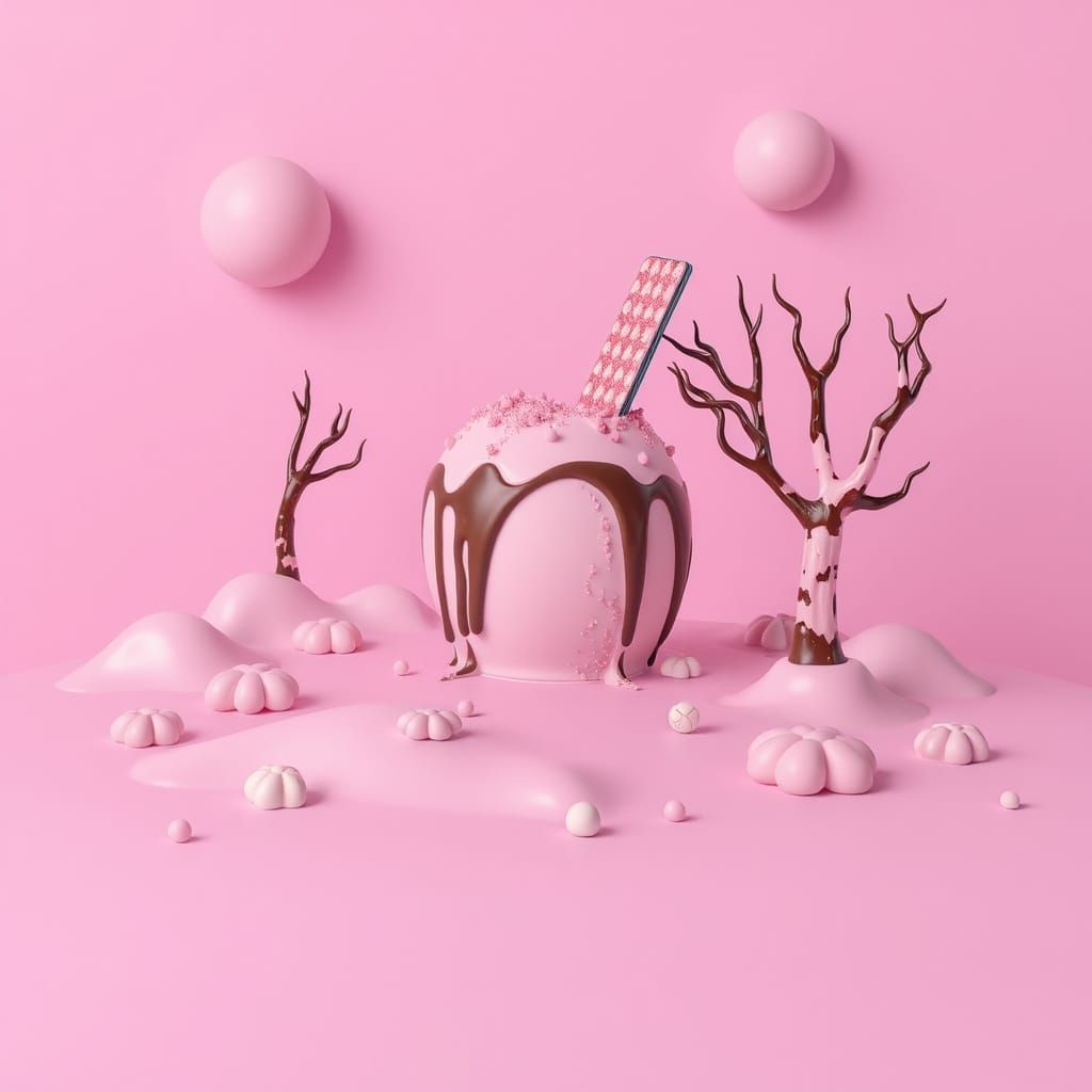 Surreal Trippy Chocolate Dreamscape
