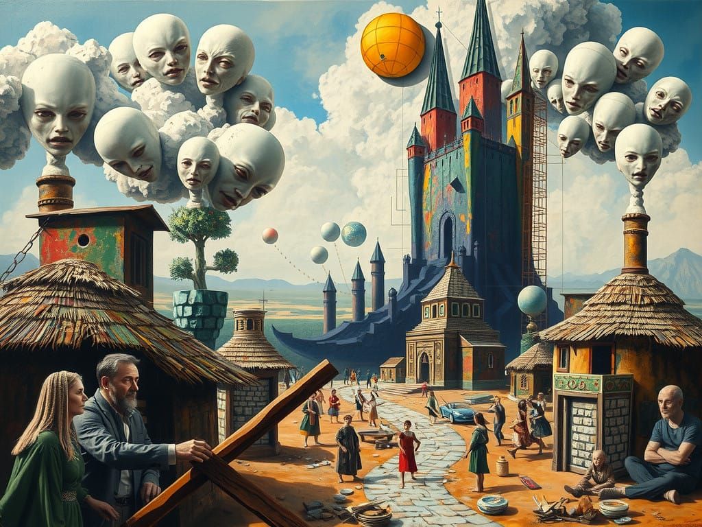 Surrealist Masterpiece in Fragmented Style