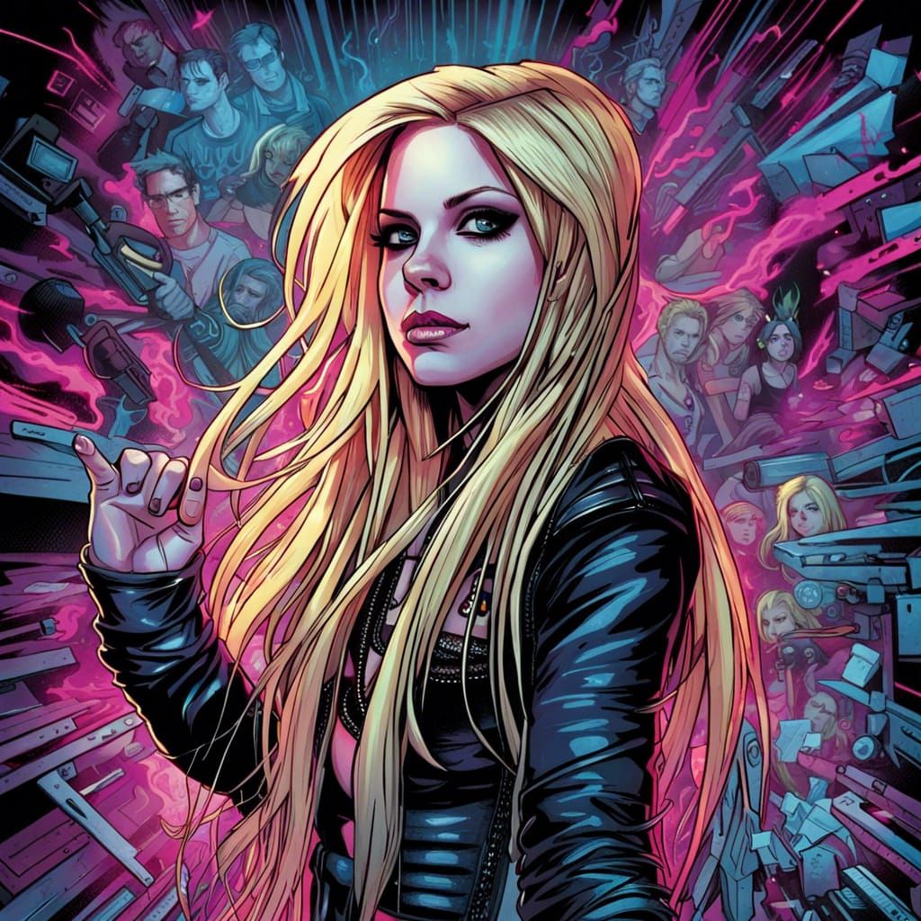 Comic Book Art: Avril Lavigne Inspired Illustration