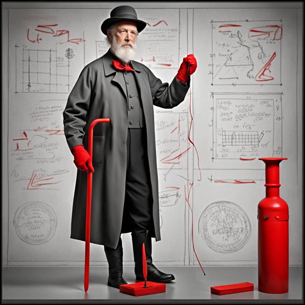 Old Professor Writing Formulas on Blackboard