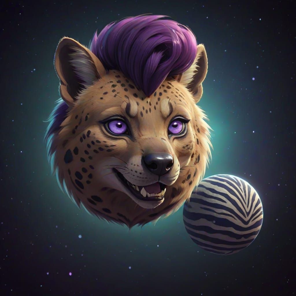Cartoon Hyena Planet in Dreamy 3D Animation