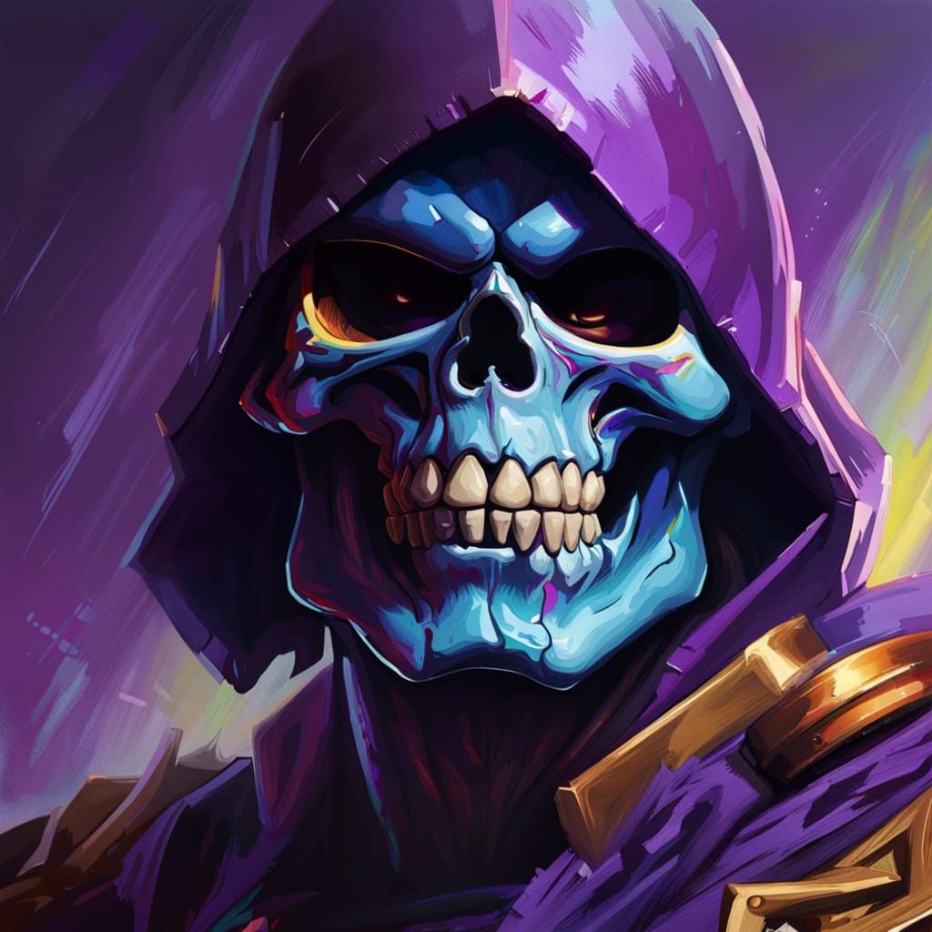 Hyperrealistic Skeletor Concept Art in Color Depth