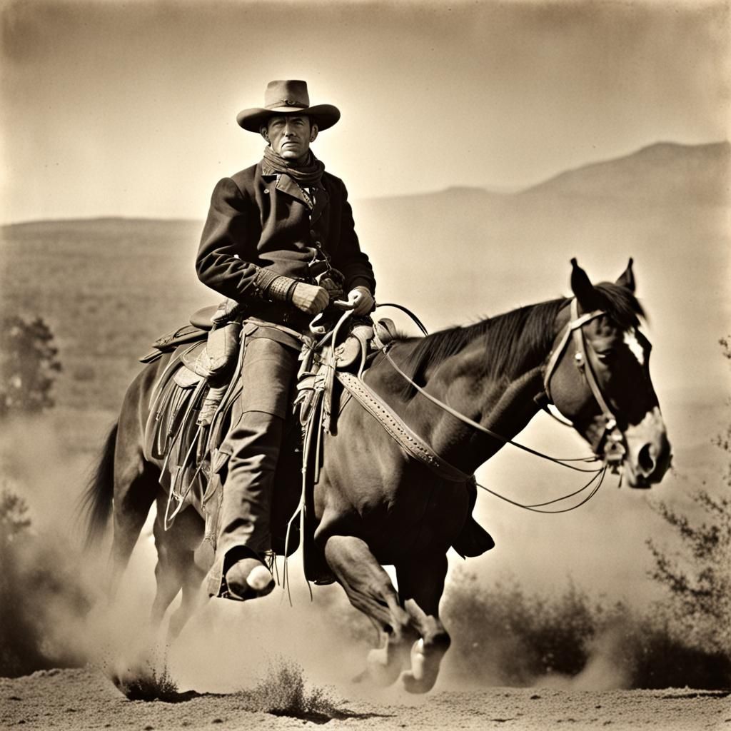 Fearless Cowboy in Classic Western Style