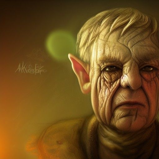 Detailed Male Elf Portrait in Dystopian Setting