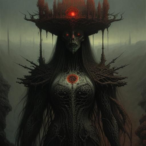 Surreal Domme in a Dystopian Landscape