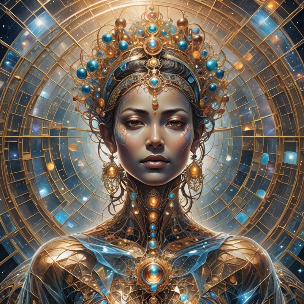 4D Metallic Figure: Self-Awareness and Spirituality