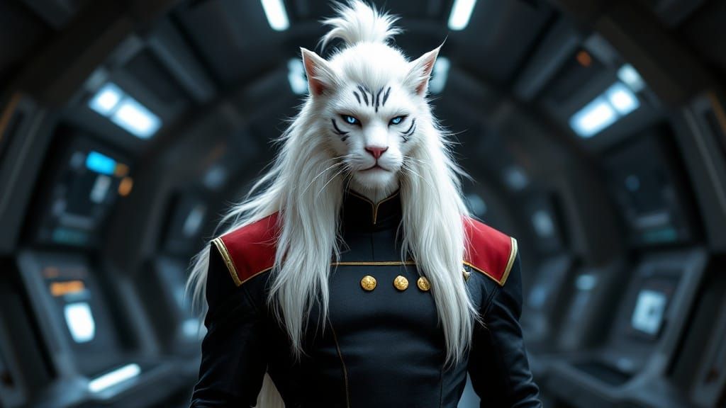 Majestic Ferasan Starfleet Officer in Command Uniform