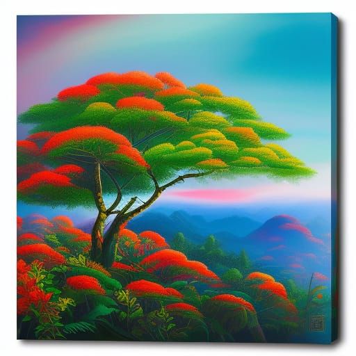 Exotic Toucan Portrait in Surreal Digital Art Style