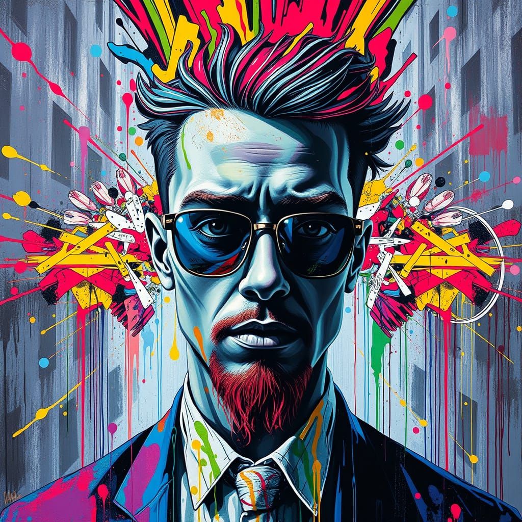 Graffiti Portrait in Impossible Perspectives