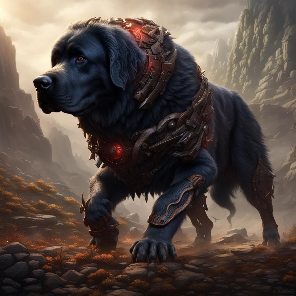 Majestic Tibetan Mastiff in Detailed Matte Painting