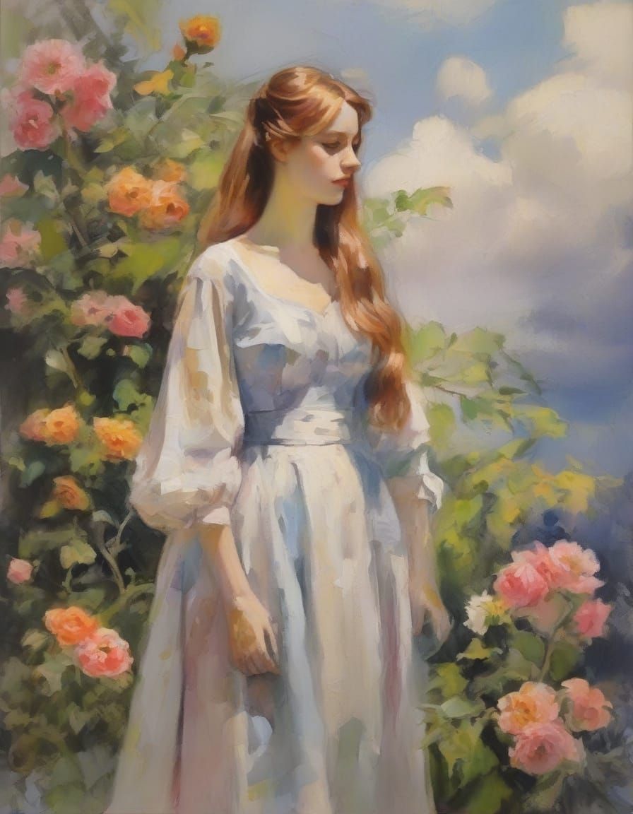 Gothic Goddess in Springtime Splendor