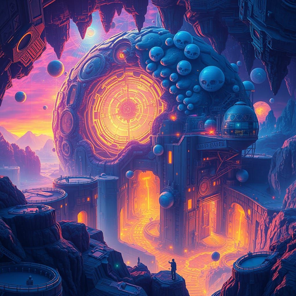 Surreal Dreamscape Unfolds within the Mind in Vibrant Colors