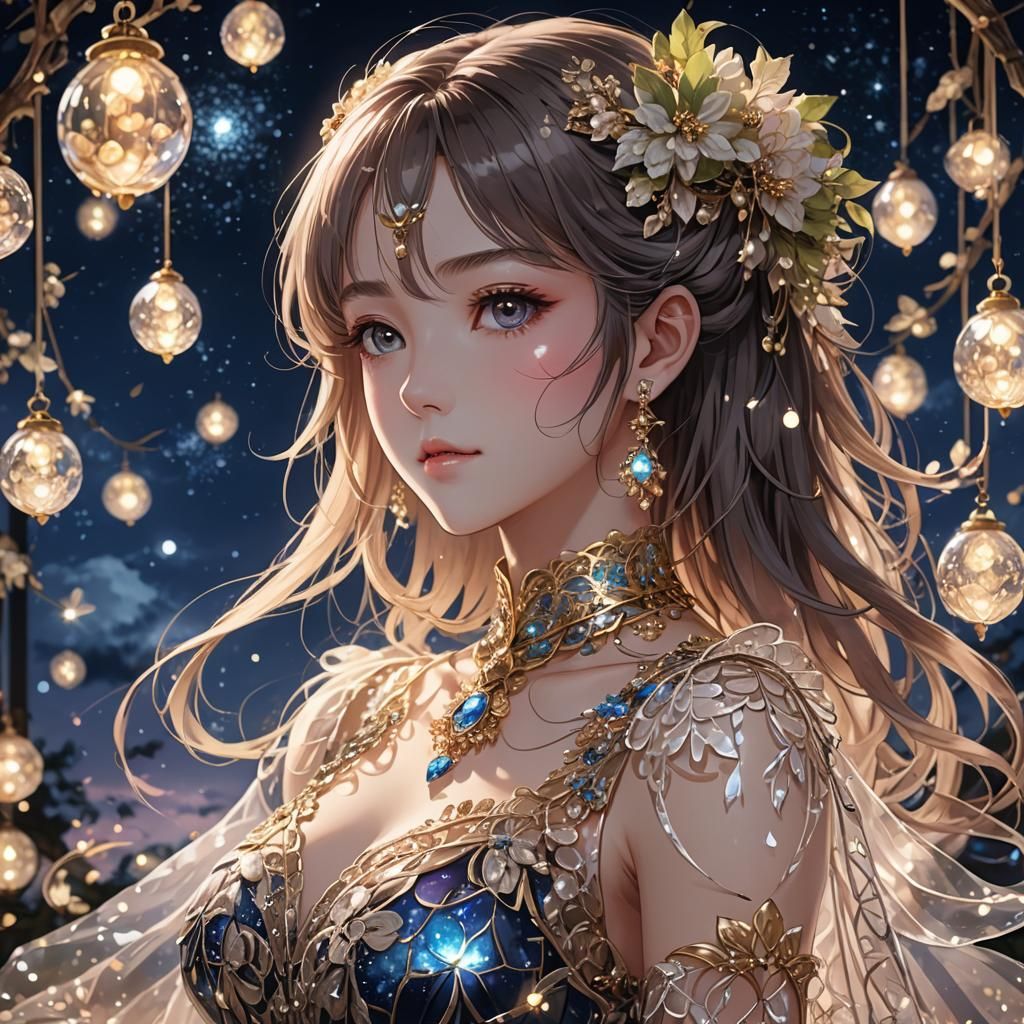 Lady in Lychees and Starlight Portrait