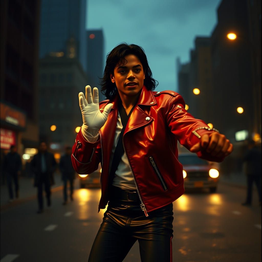 Michael Jackson Dancing as a Minion in a Cinematic Cityscape