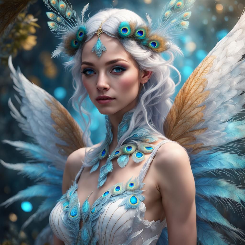 Peacock feathered Fairy