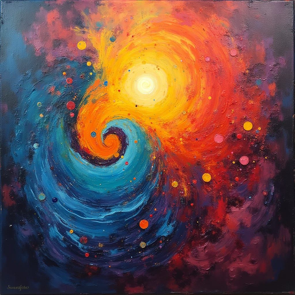 Dynamic Abstract Art in Vibrant Colors