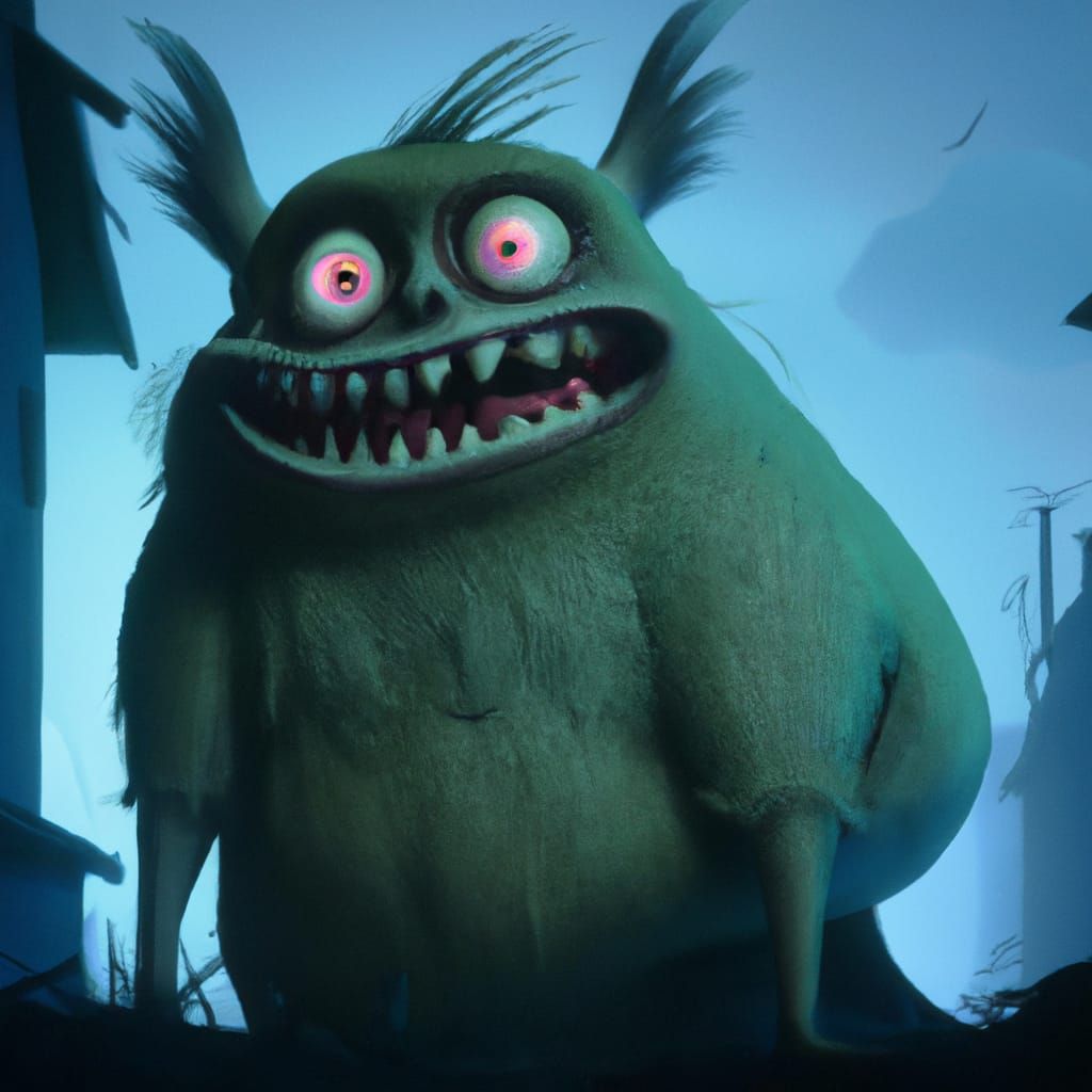 Cute Monster in Studio Ghibli Anime Style