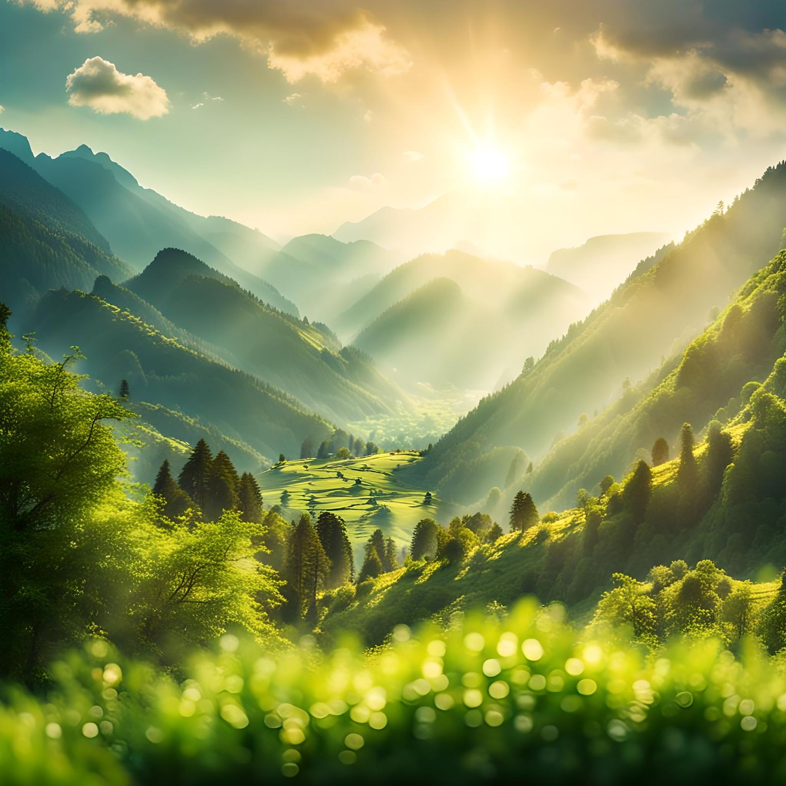 Sunlit Valley: A Professional Nature Photography Landscape