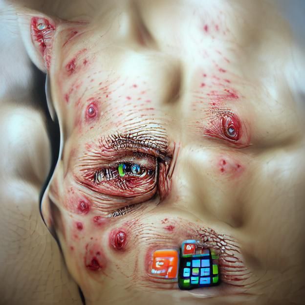 Hyperrealistic Spyware Virus Render