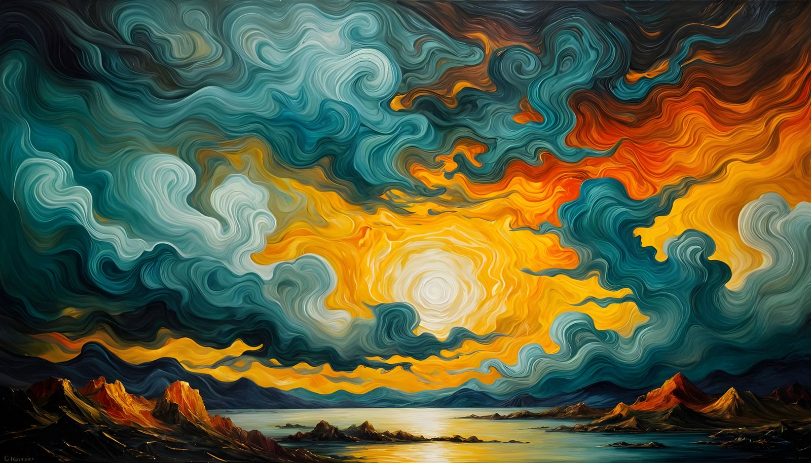 Dreamlike Oil Painting Enchants with Warm, Vivid Landscapes