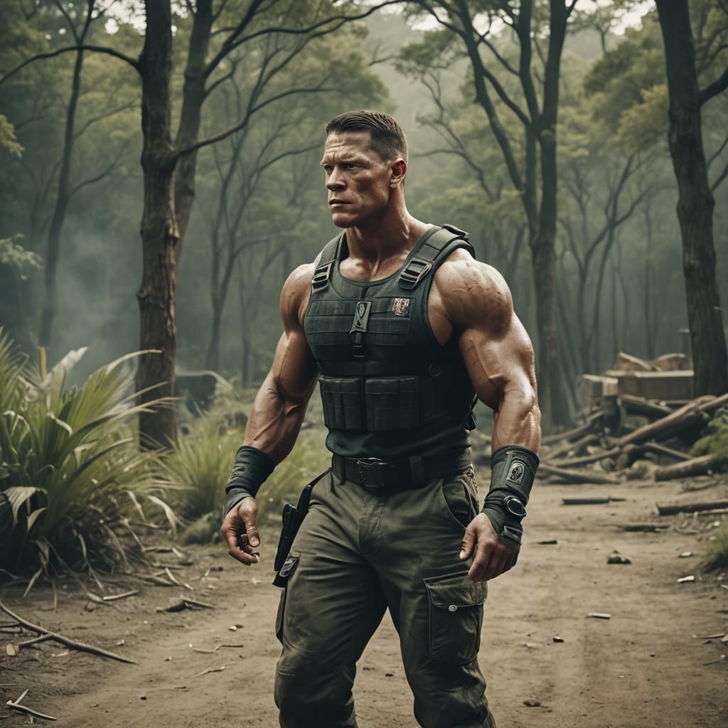 Cinematic Film Still of John Cena